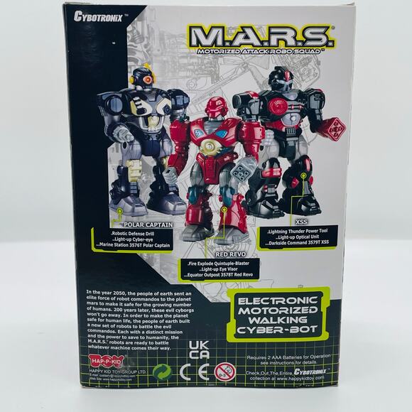 Cybotronix M.A.R.S. Motorized Attack Robo Squad Walking Robot- Red Revo - Picture 2 of 3